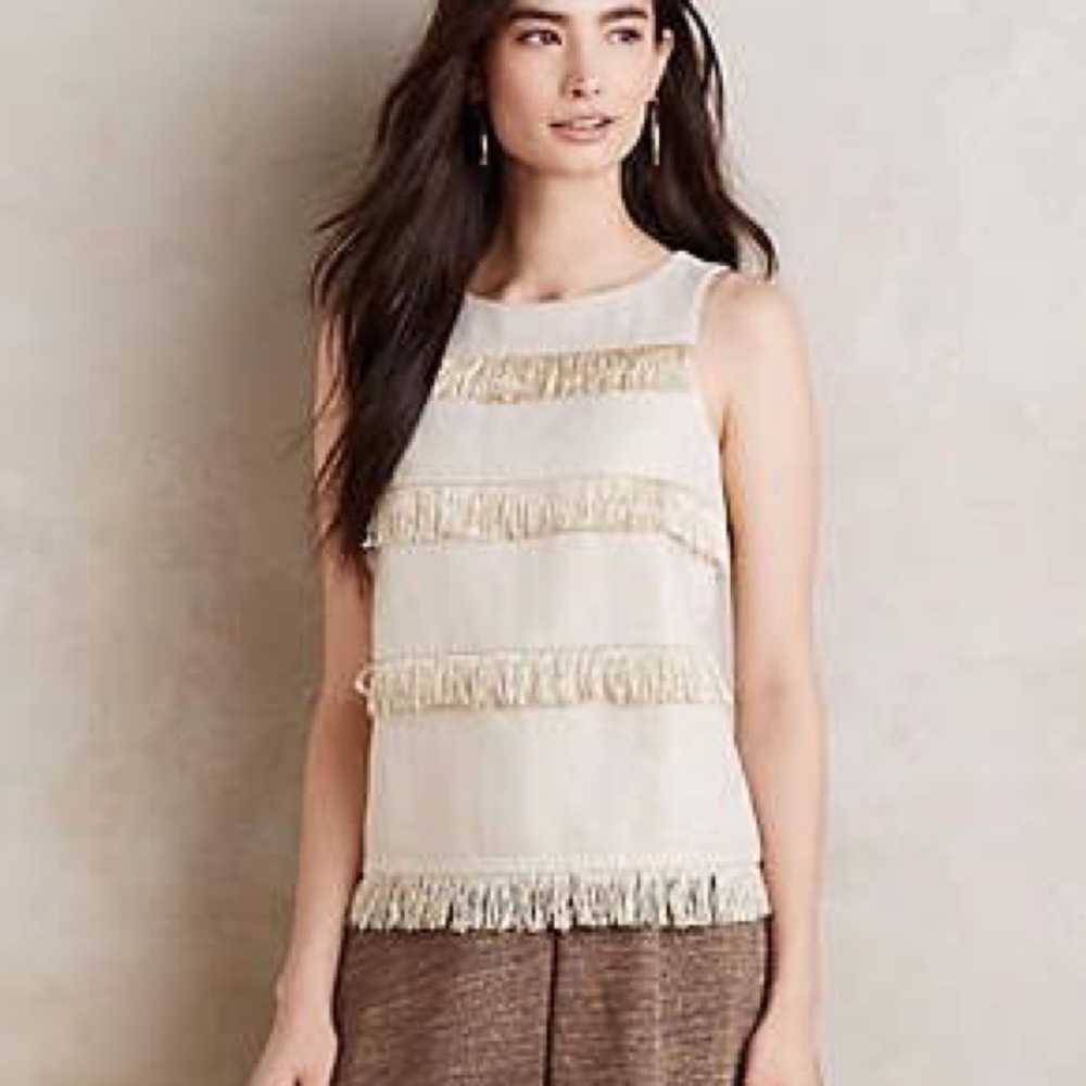 Anthropologie Fringe Top